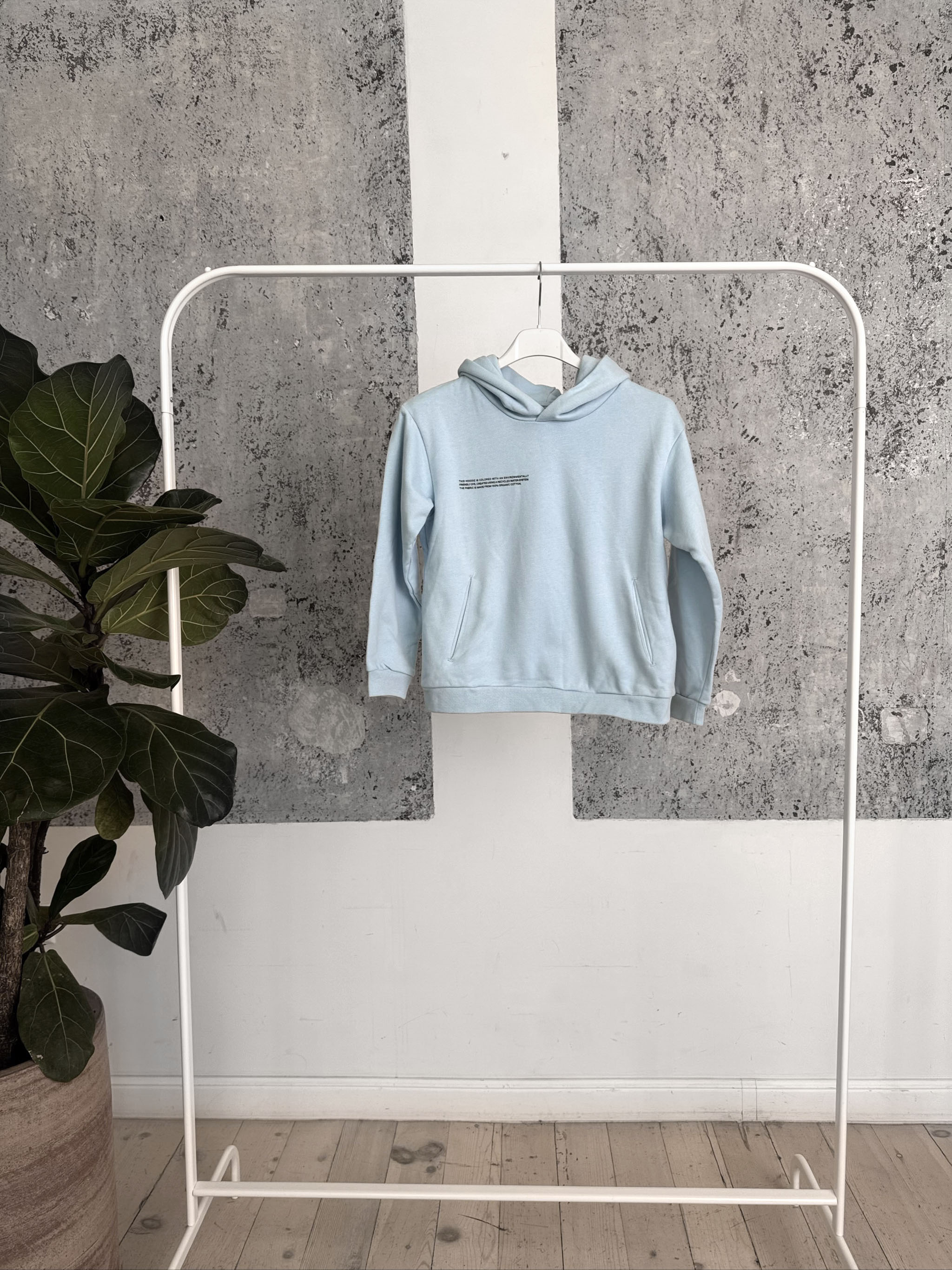 KIDS ORGANIC COTTON HOODIE 20FHKU02 - CELESTIAL BLUE - 7-8YR