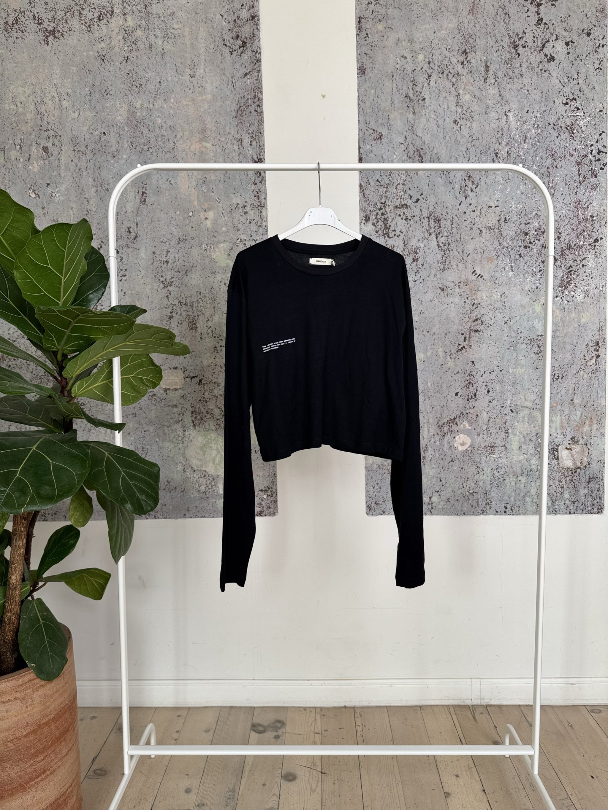 Seaweed Fiber Long Sleeve Crop 20JTU06B-JMOS01 - Black - S
