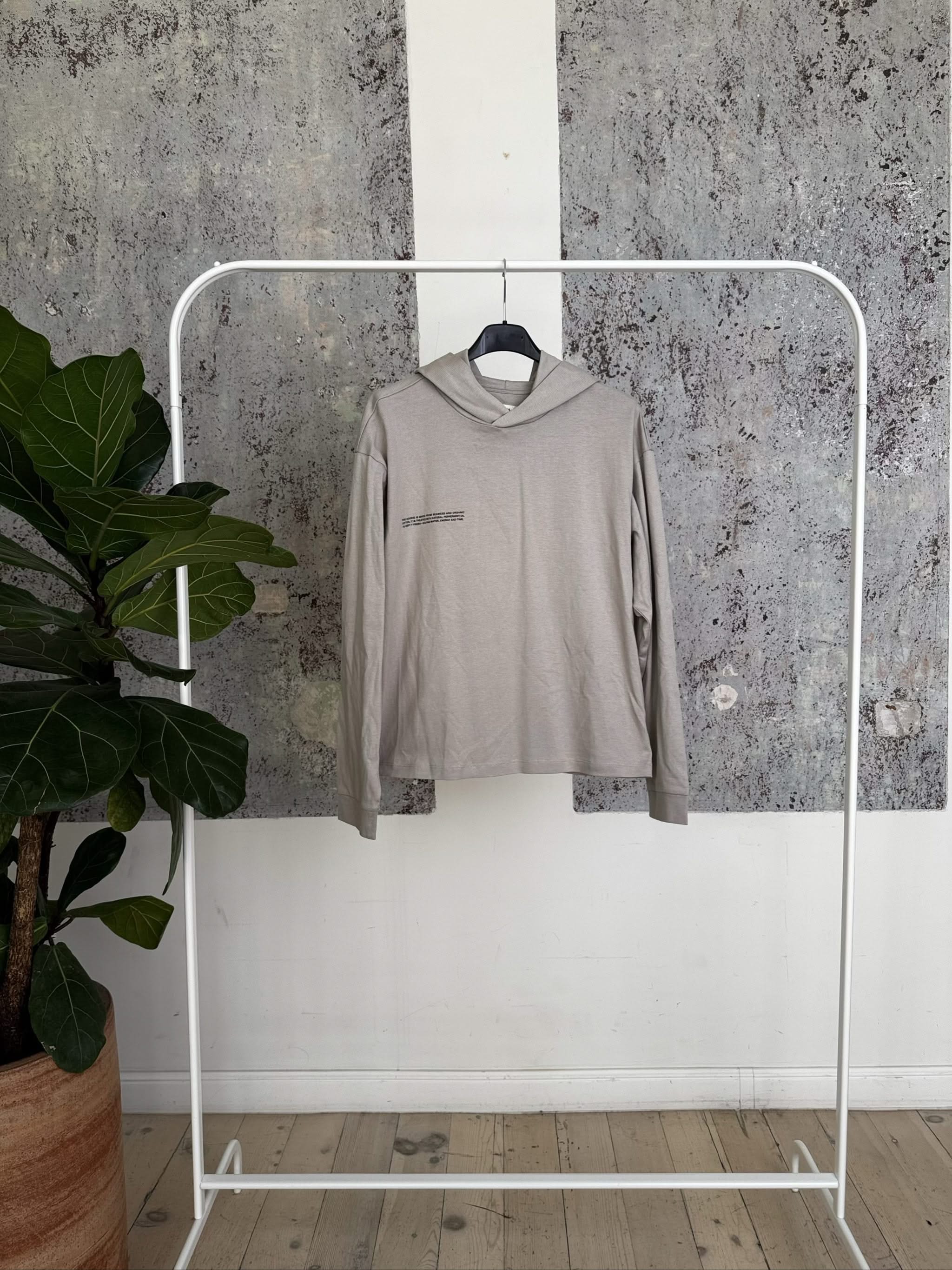 Men's organic cotton hoodie with C-FIBER™ - Stone - XS