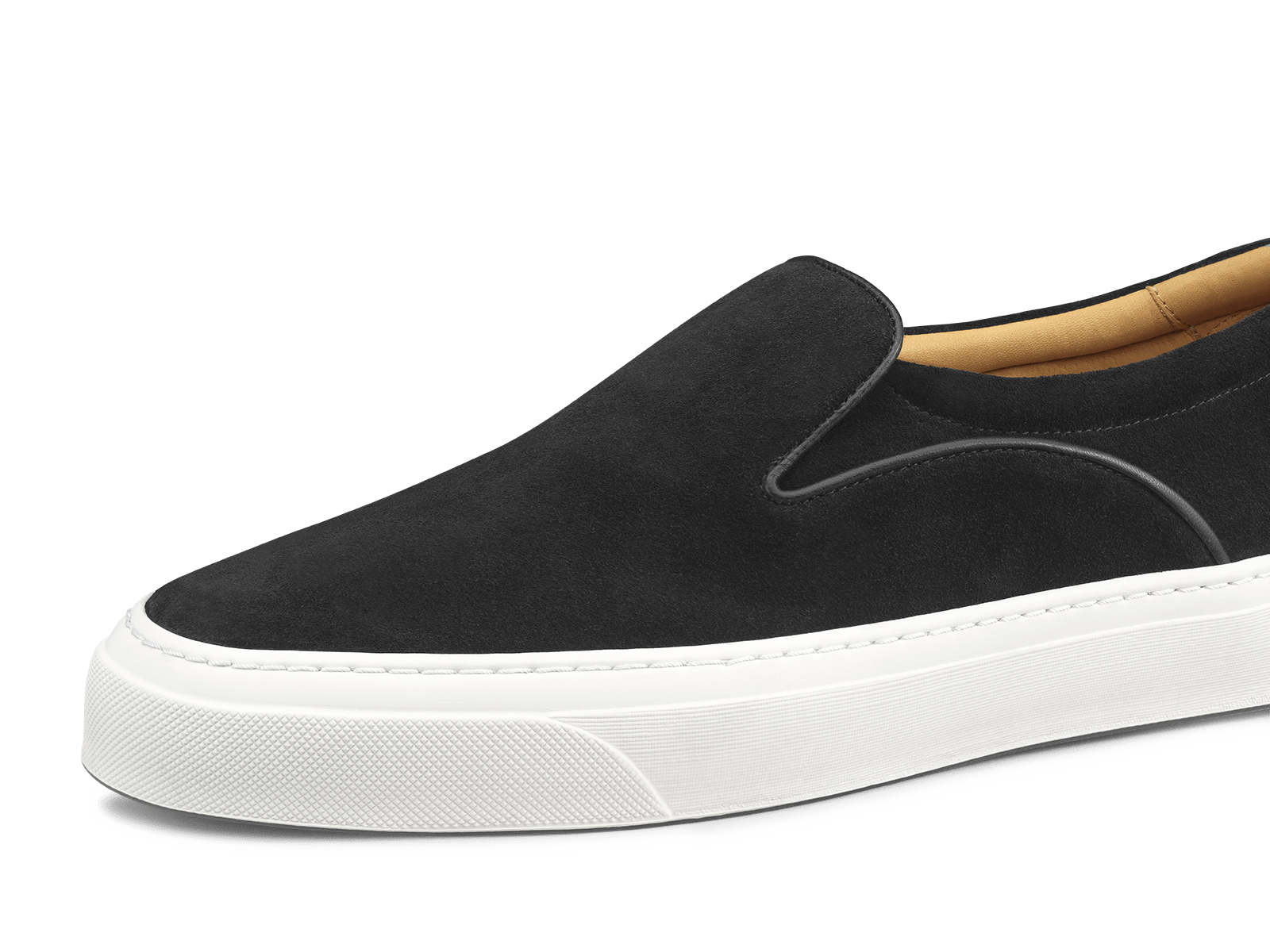 Beat Trainer in Black Glove Suede
