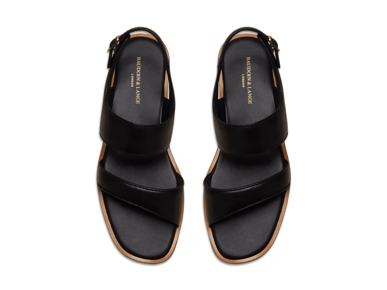 Nuage Sandal in Black Nappa