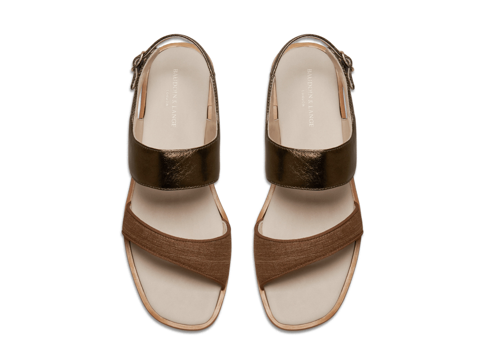 Nuage Sandal in Sirocco Silk and Metal Nappa