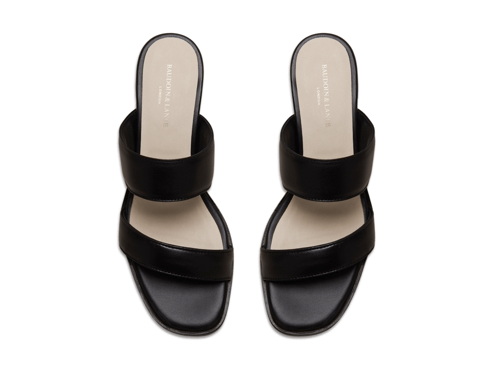 Plume Hi Sandal in Black Nappa