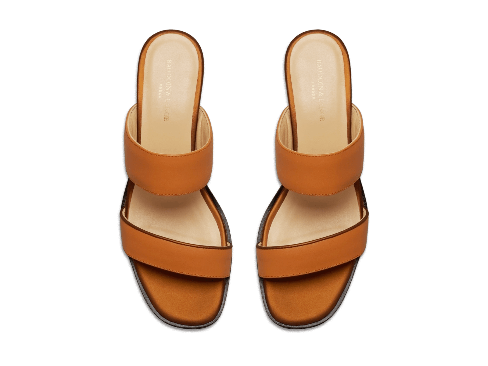 Plume Hi Sandal in Orange Matt Calf and Copper Translucent Kidskin