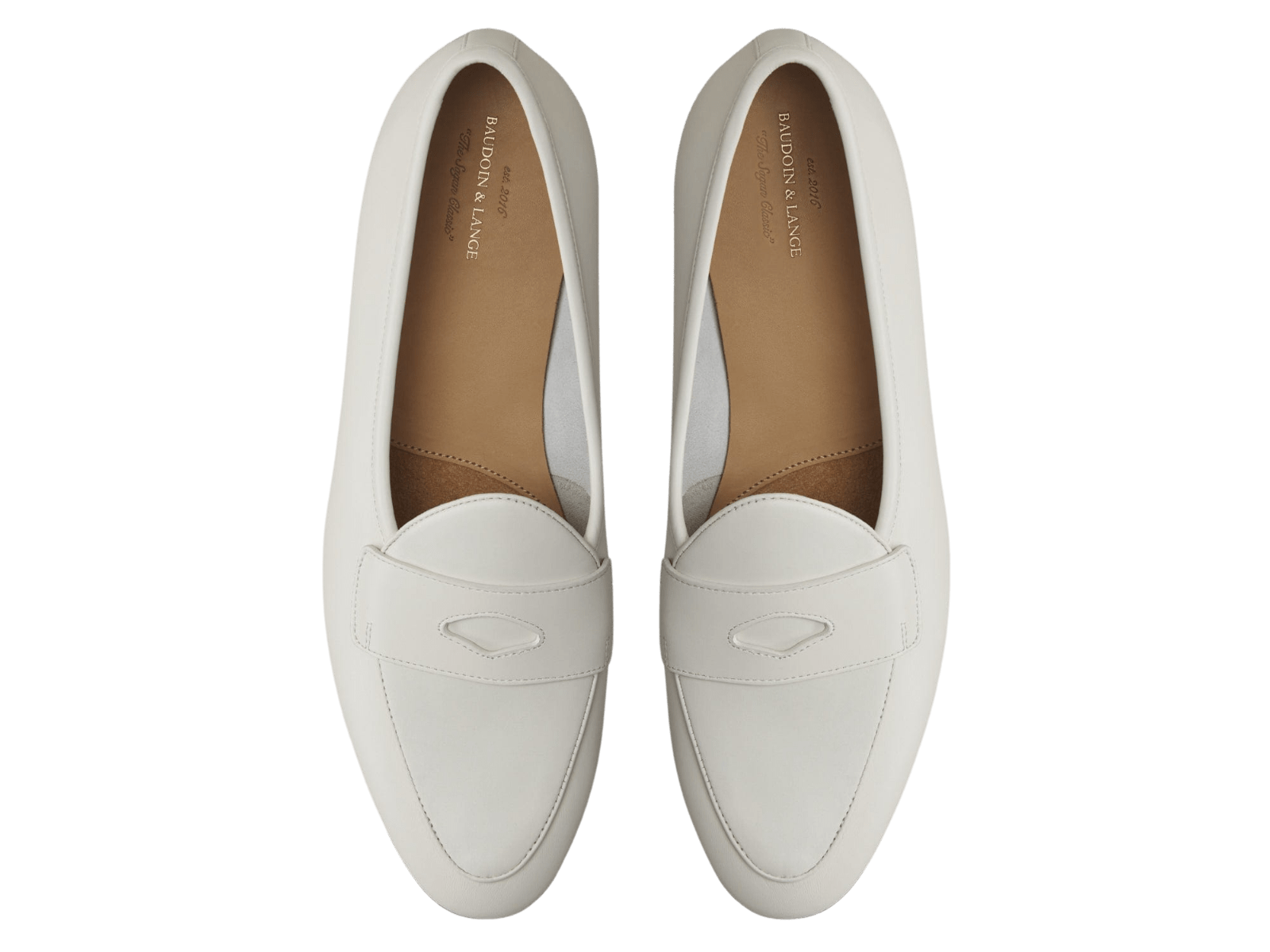 Sagan Classic Ginkgo Loafers in Blanc Cassè Drape Calf