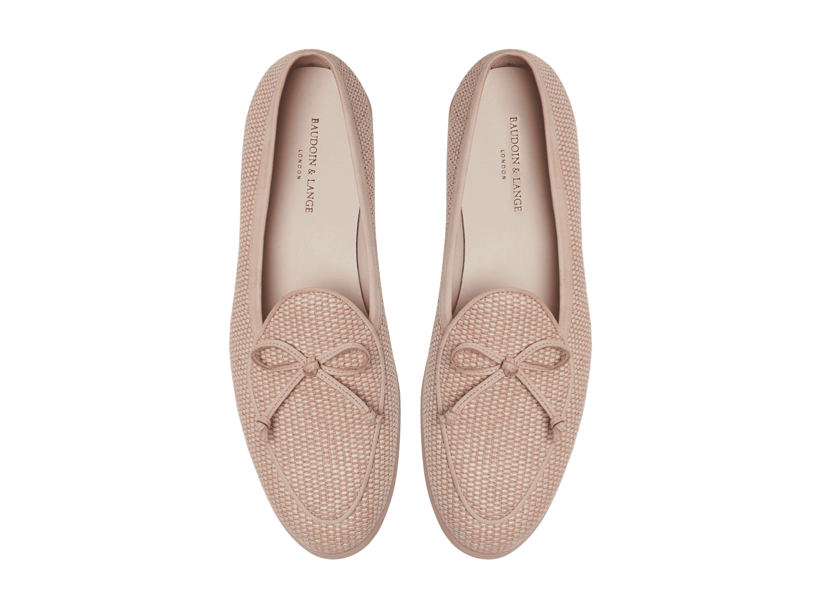 Stride String Loafers in Angel Powder Raffia with Natural Sole