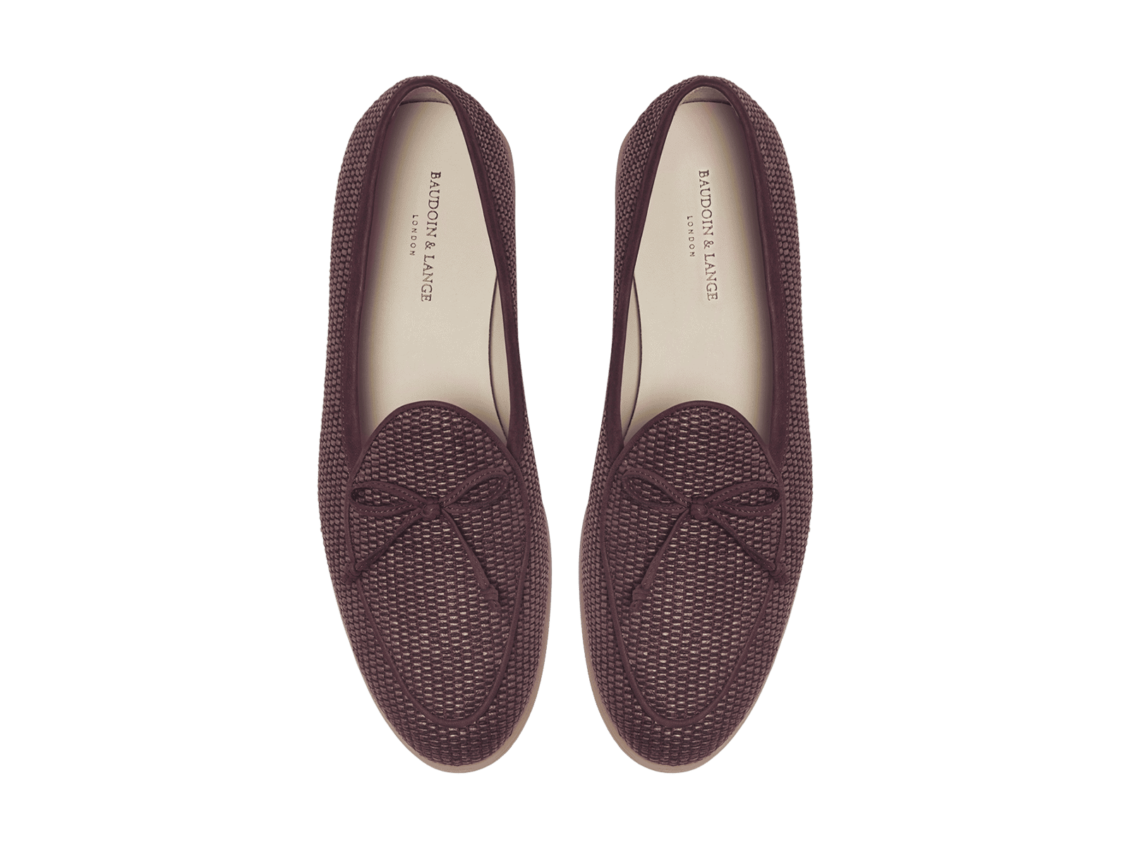 Stride String Loafers in Mauveine Purple Raffia with Natural Sole