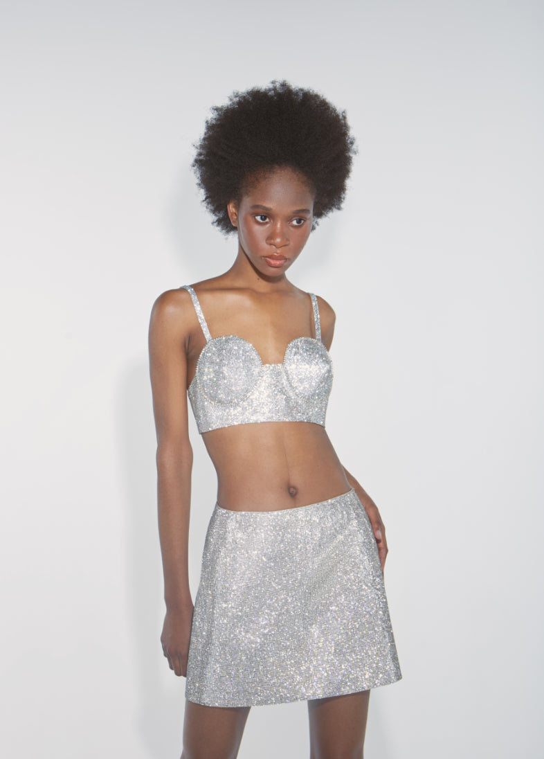 JANE BULLET BRA - Crystal