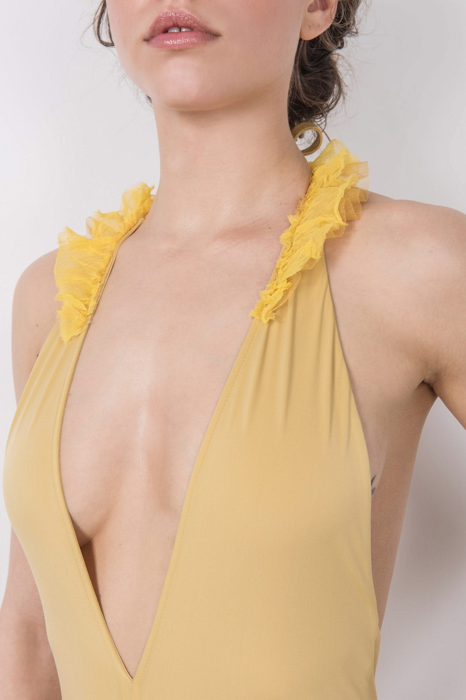 Plunge One-Piece in Gold