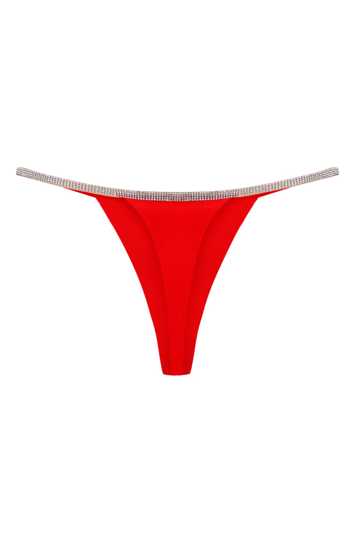 ROSIE SILK THONG - Red