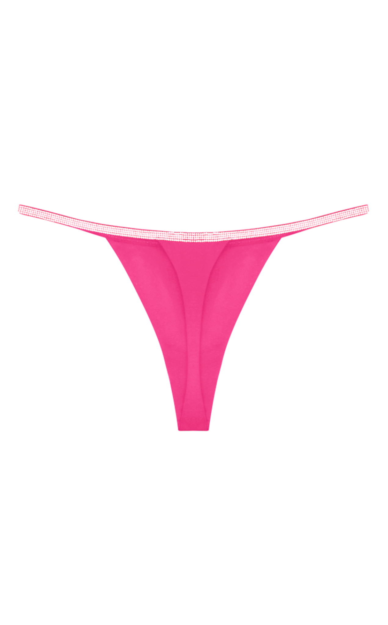 ROSIE SILK THONG - Fuchsia Pink