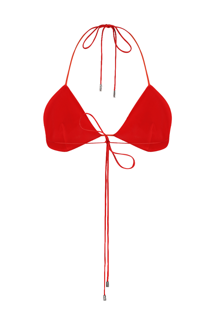 JADE SEQUIN BRA - Red