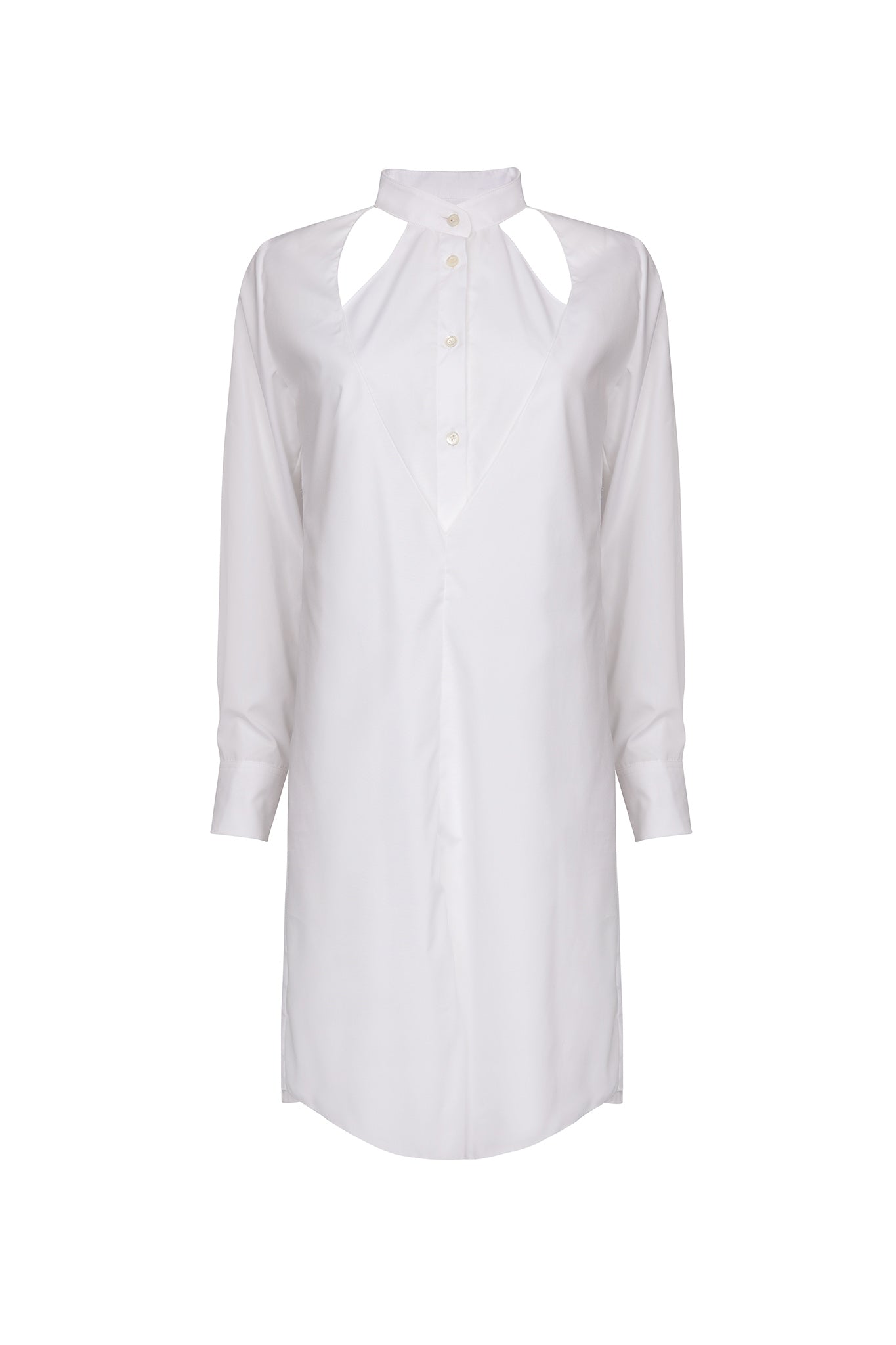 Shirt dress in white
