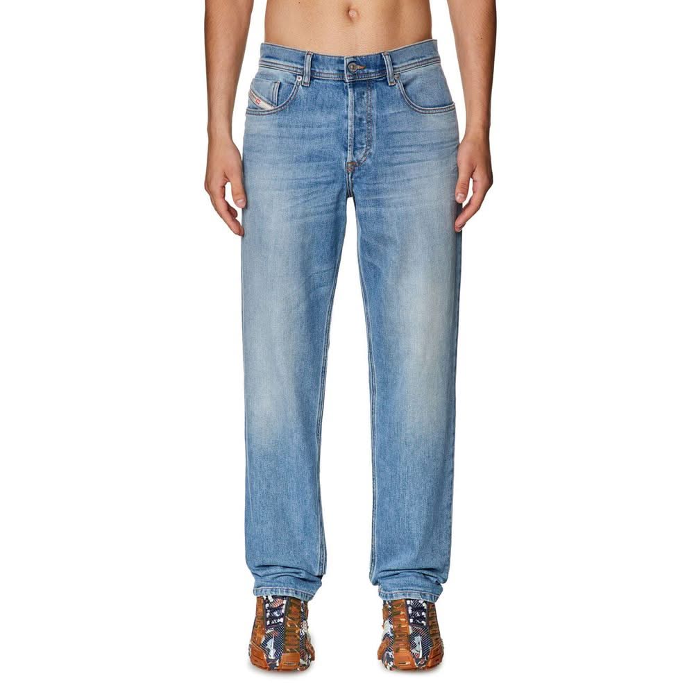 Diesel Light Blue Cotton Men's Regular-Fit Jean
