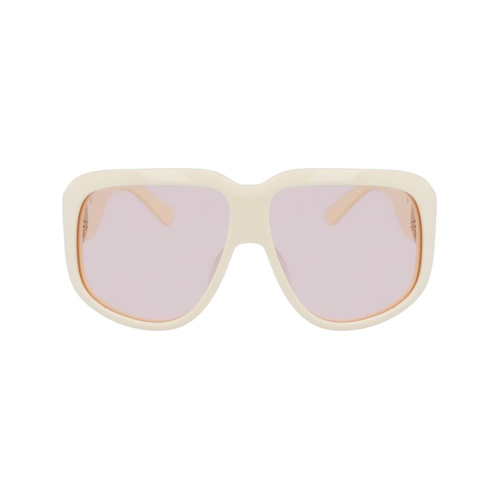 Longchamp White Haircalf Sunglasses