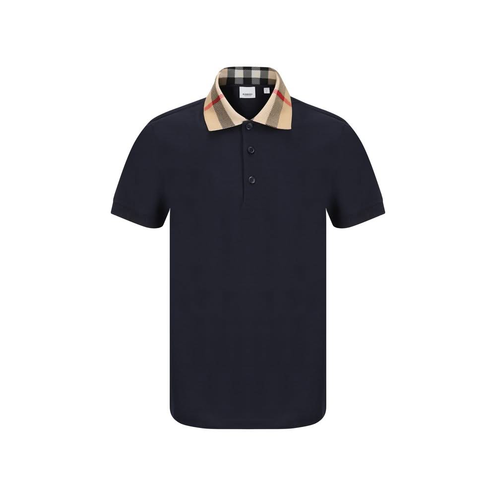 Burberry Blue Cotton Polo Shirt