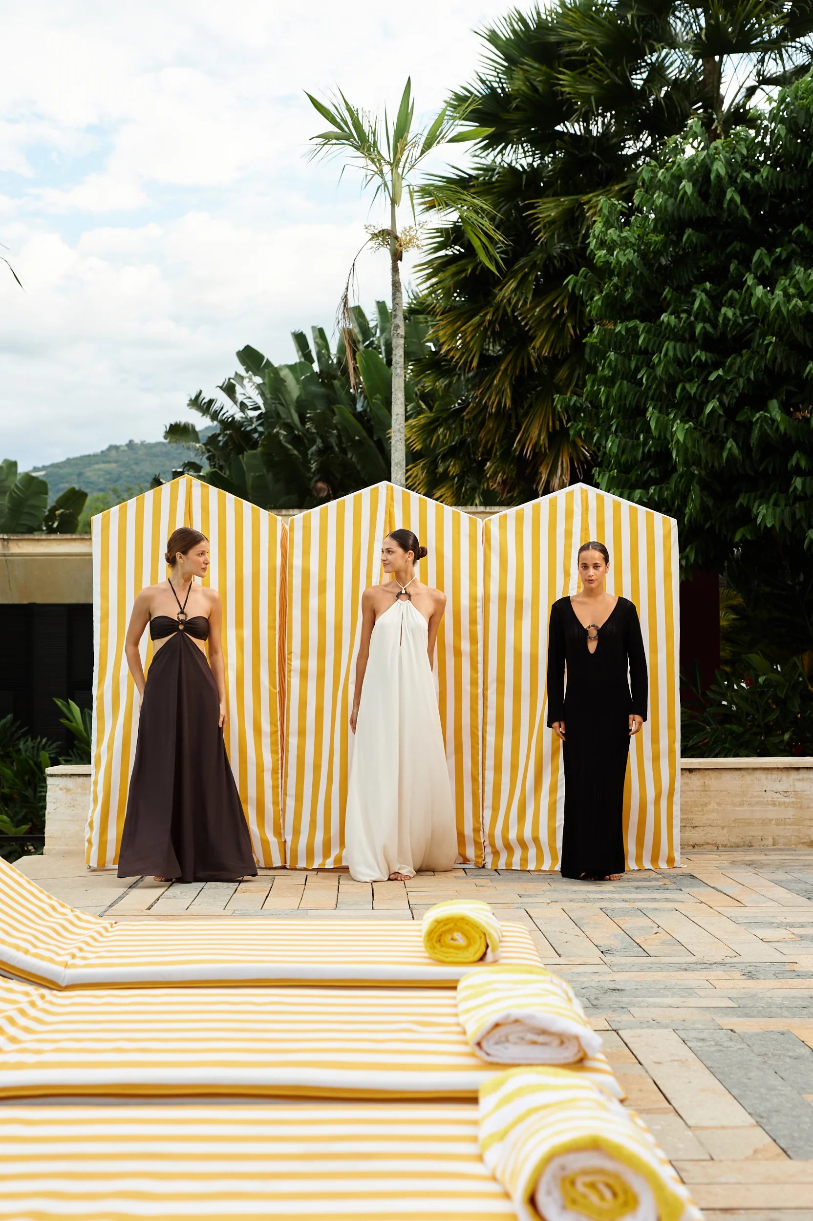 Yvon Dress by Baobab in outdoor setting, Formal style with airy fall.