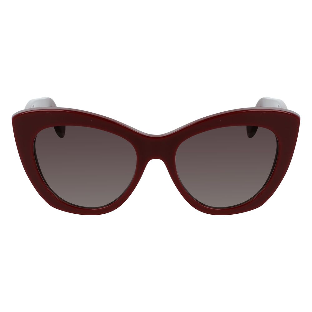 Salvatore Ferragamo Bordeaux Haircalf Sunglasses