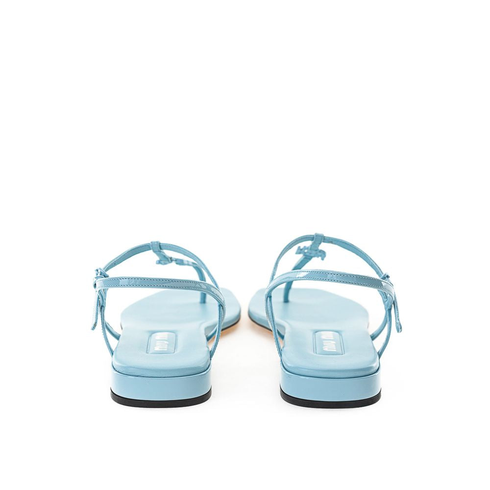 Miu Miu Blue Patent Leather Sandals