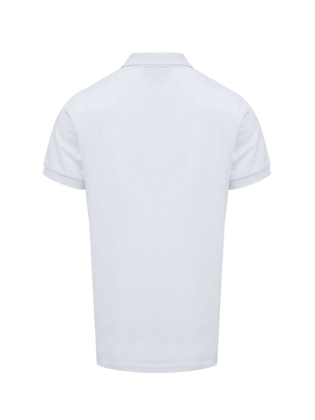 Burberry White Cotton Collared Polo Shirt