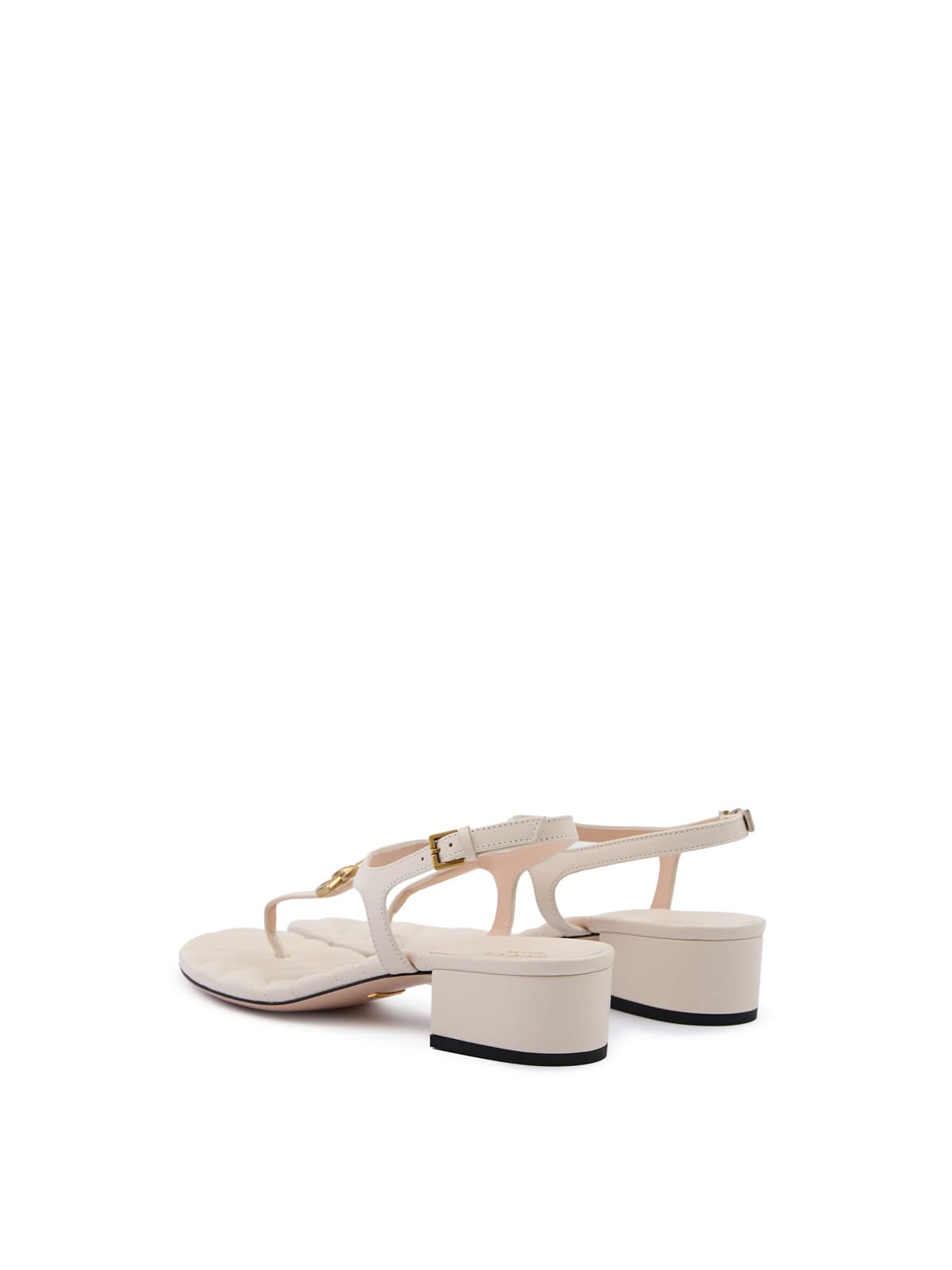 Gucci Mystic White Nappa Charlotte Leather Sandalss