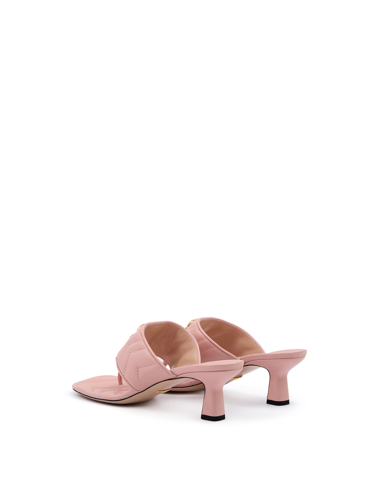 Gucci Mystic Pink Nappa Charlotte Leather Sandalss