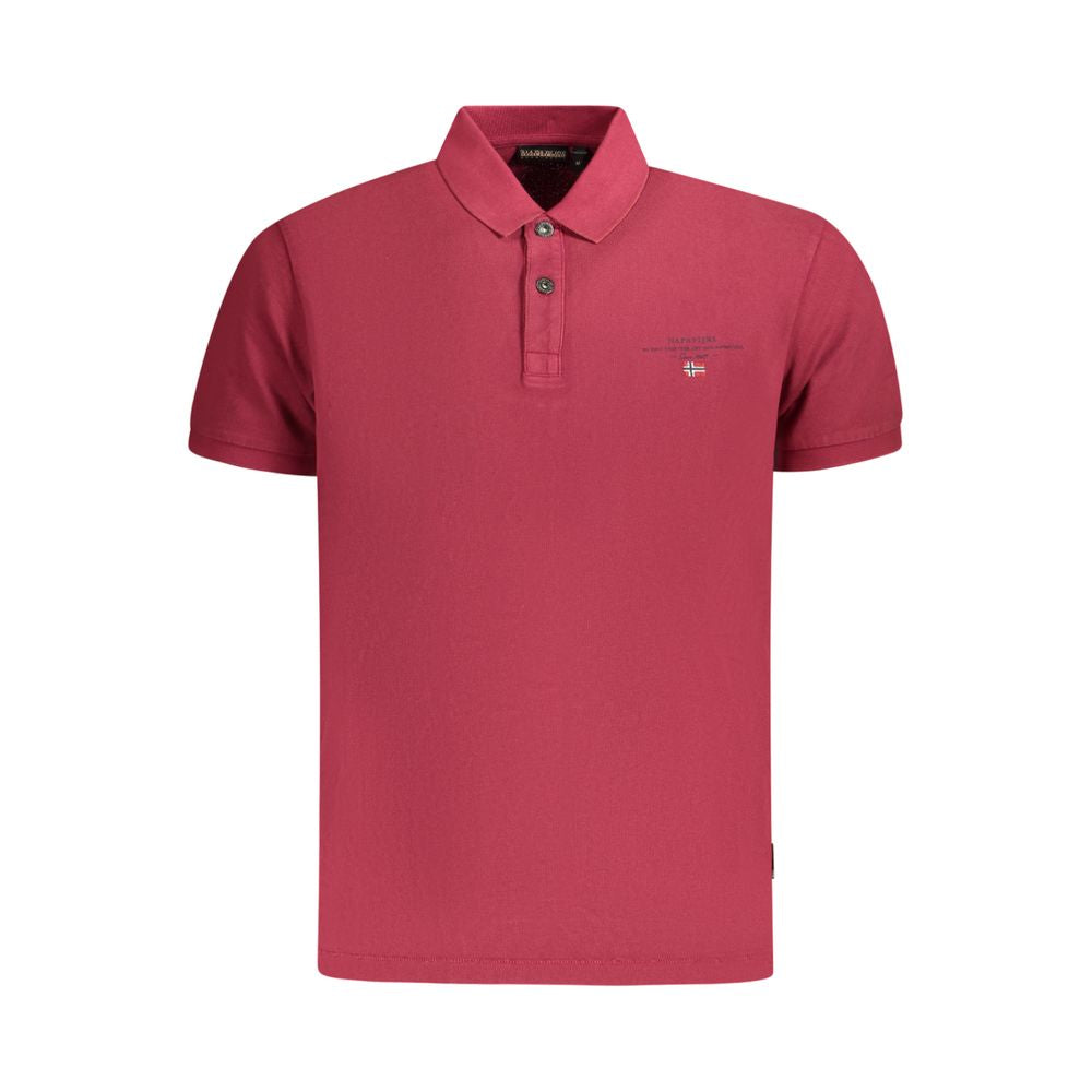 Napapijri Red Cotton Men Polo Shirt