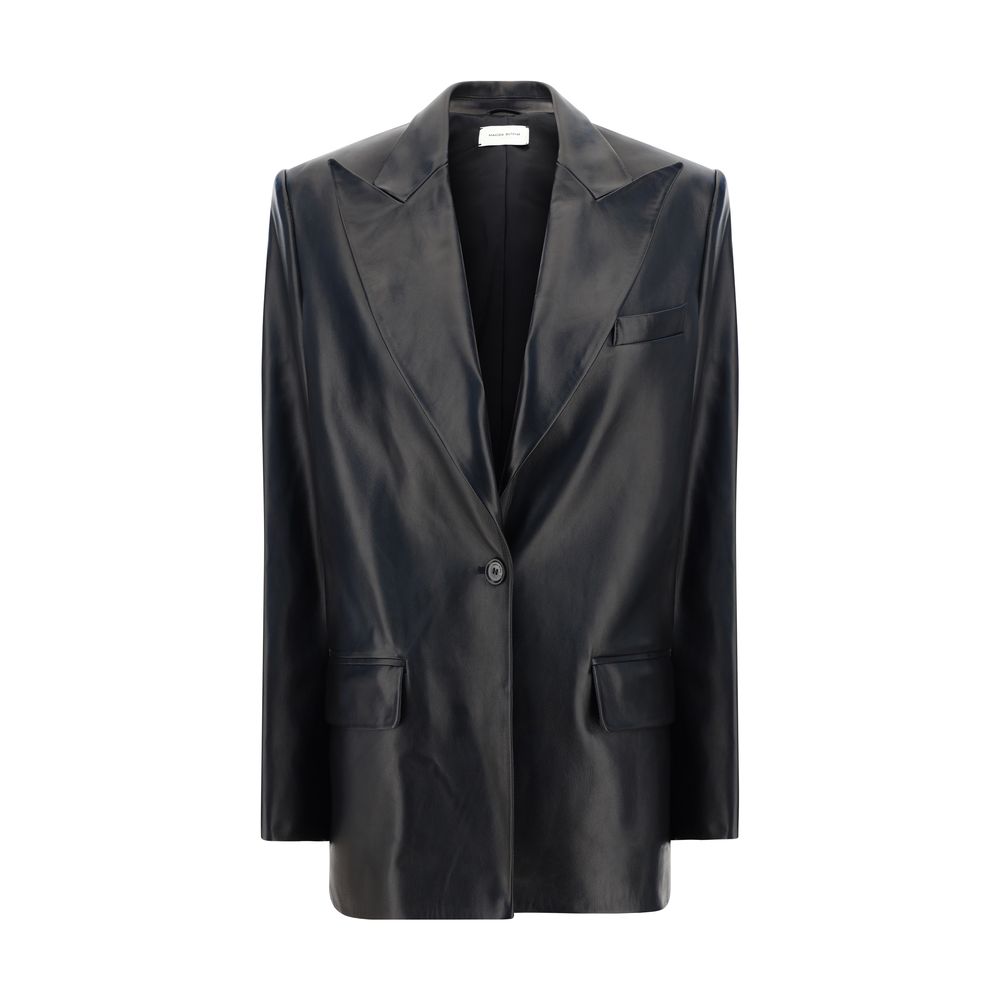 Magda Butrym Leather Blazer Jacket