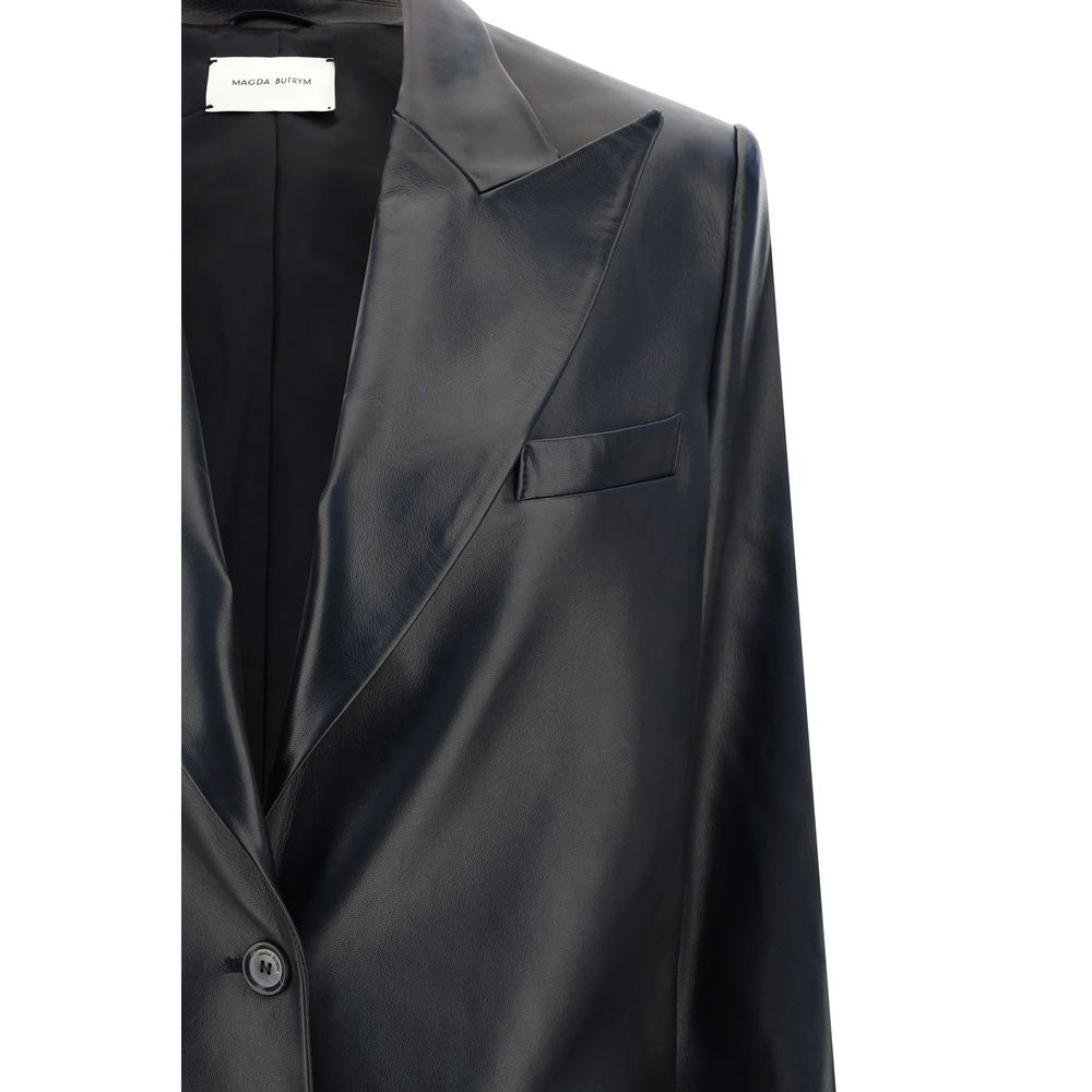 Magda Butrym Leather Blazer Jacket