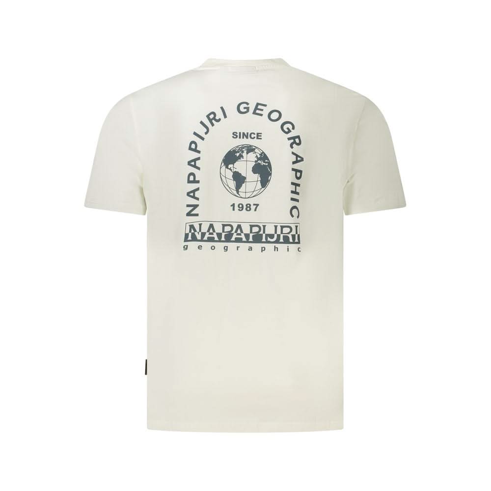 Napapijri White Cotton Men T-Shirt