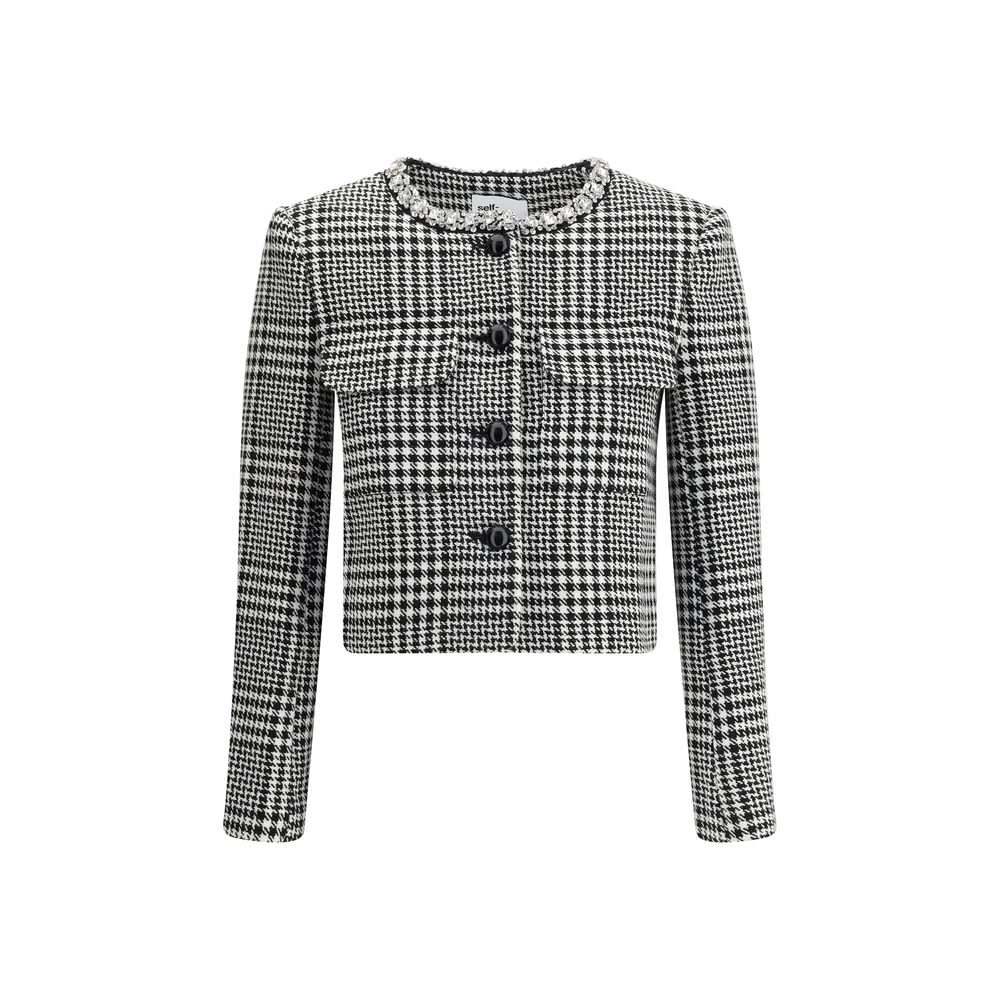 Self-Portrait Check Blazer