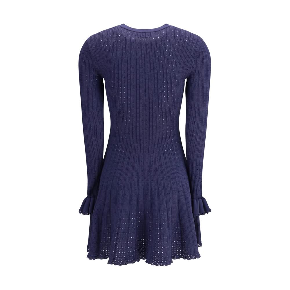 Self-Portrait Knit short pointelle Dress