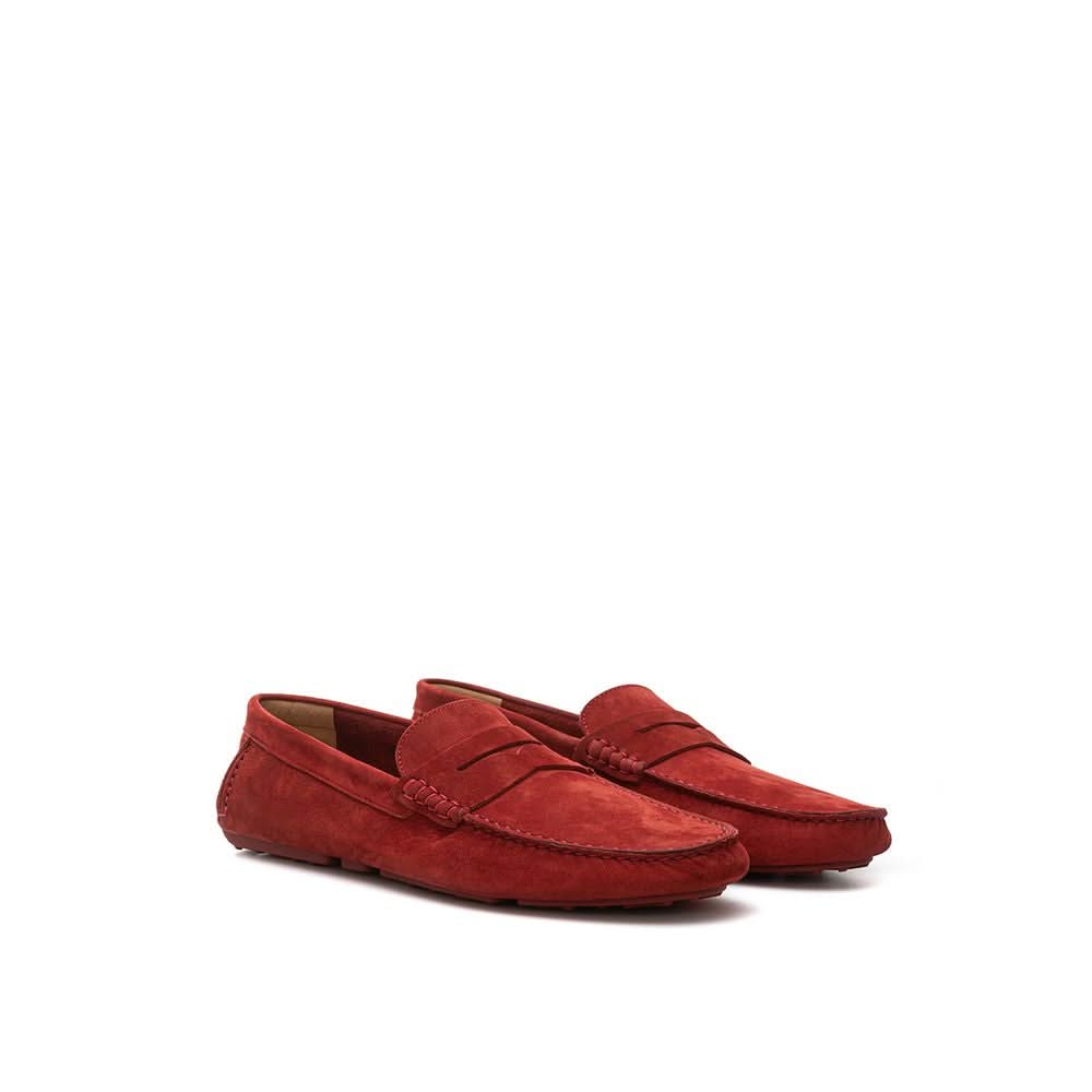 Bally Bordeaux Leather Loafers