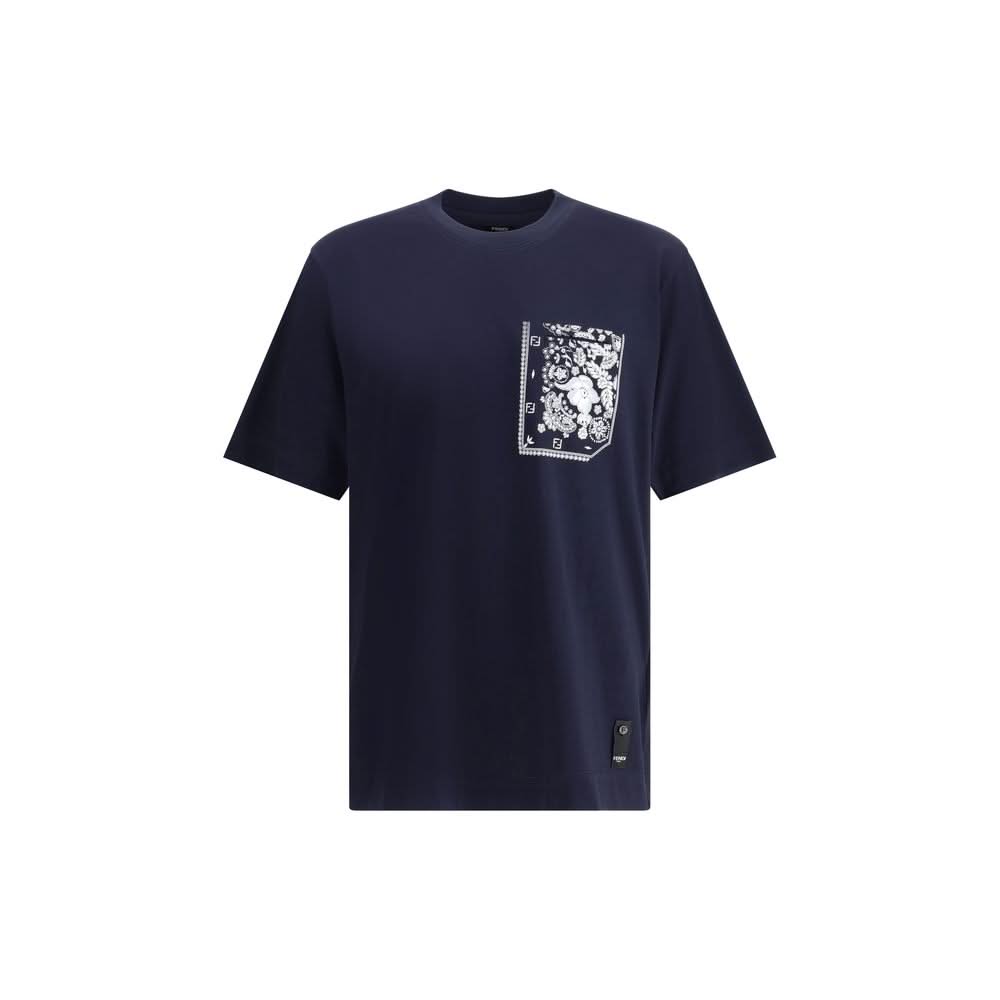 Fendi T-Shirt with bandana print pocket