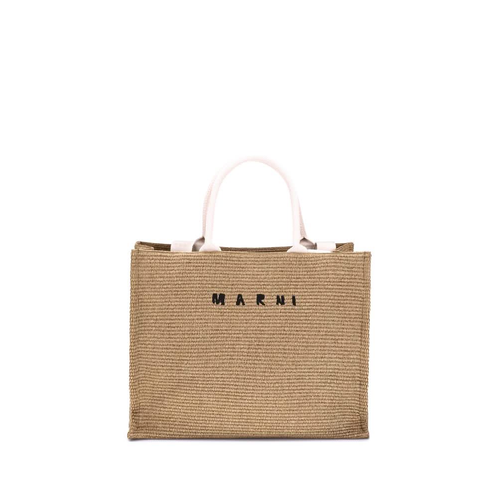 Marni Raffia-effect Tote Bag