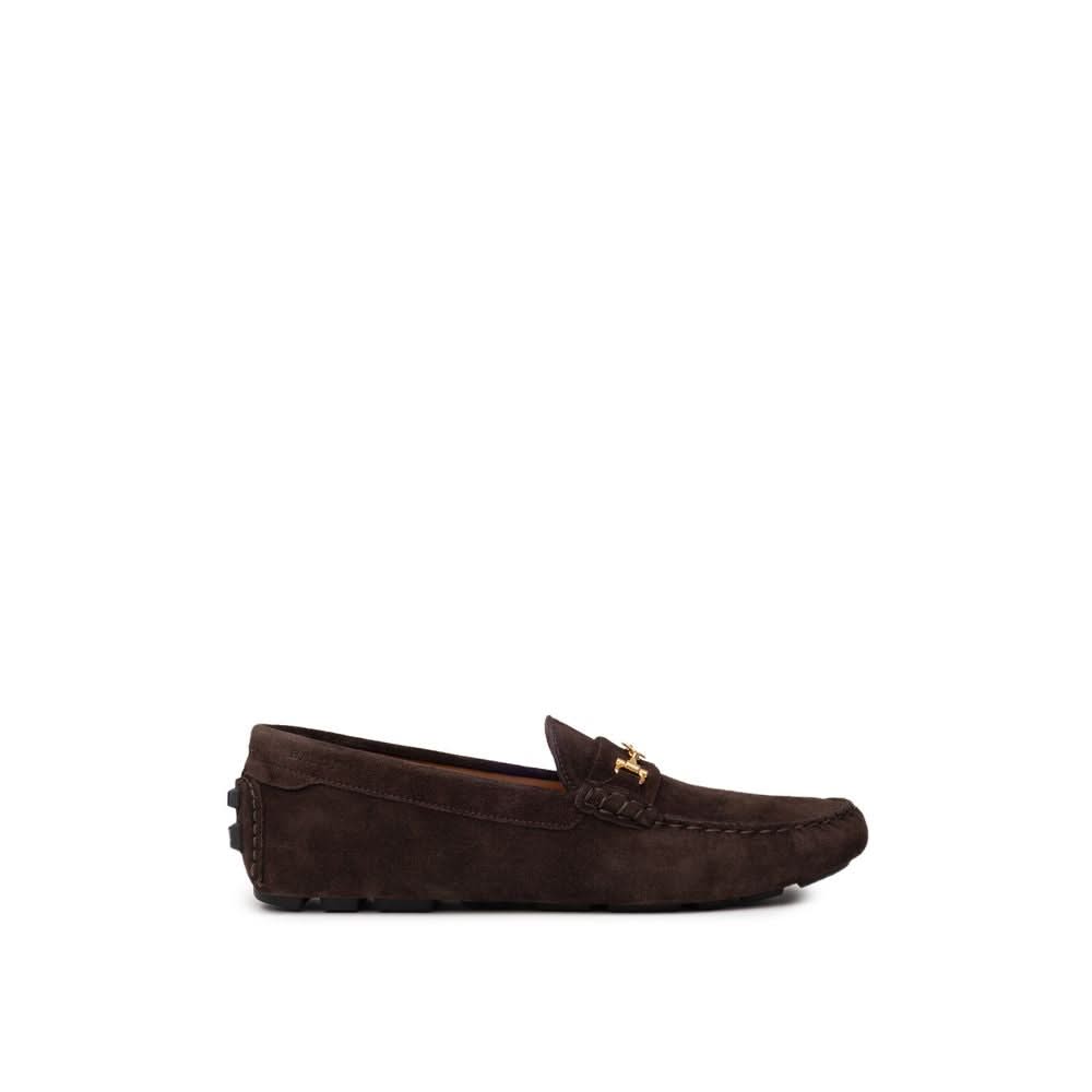 Bally Brown Leather Moccassin Shoes