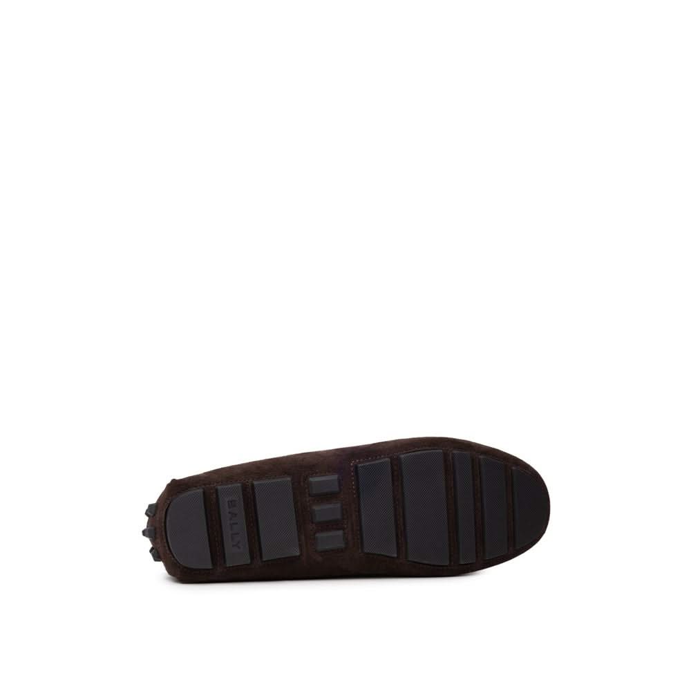 Bally Brown Leather Moccassin Shoes