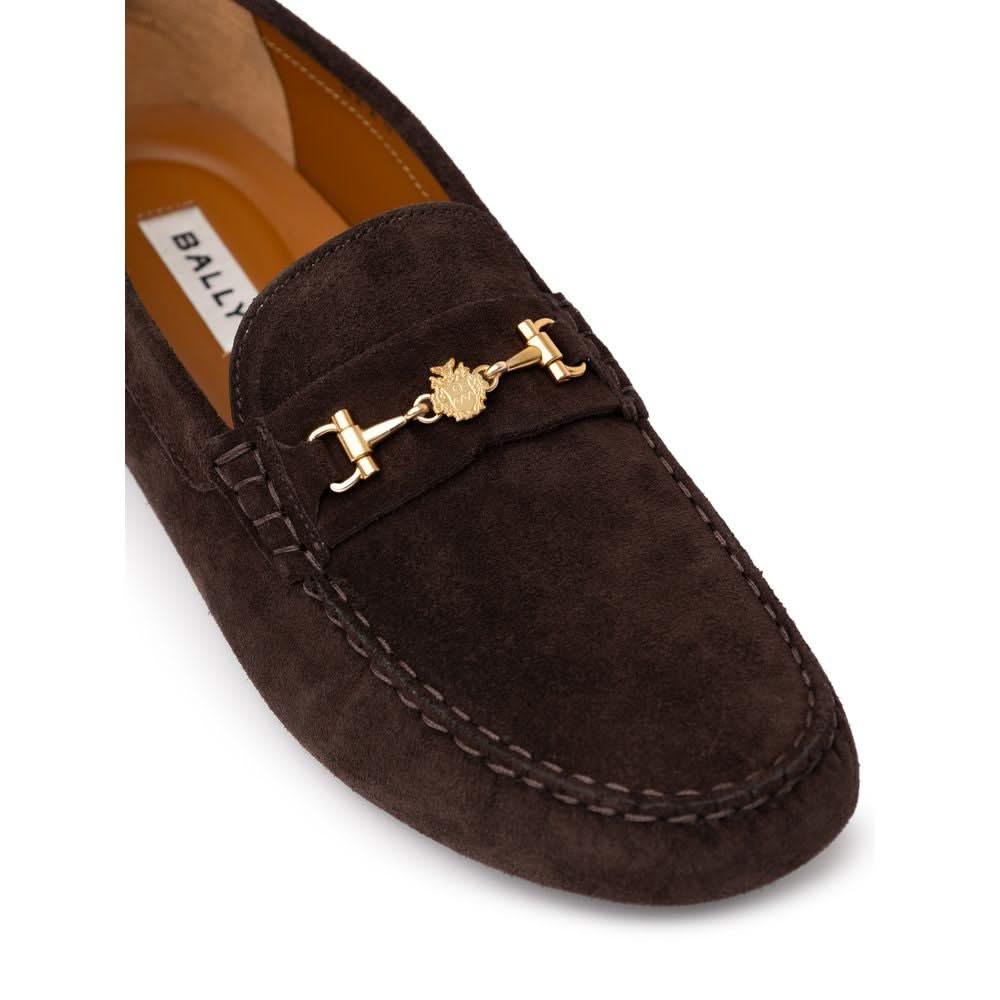 Bally Brown Leather Moccassin Shoes