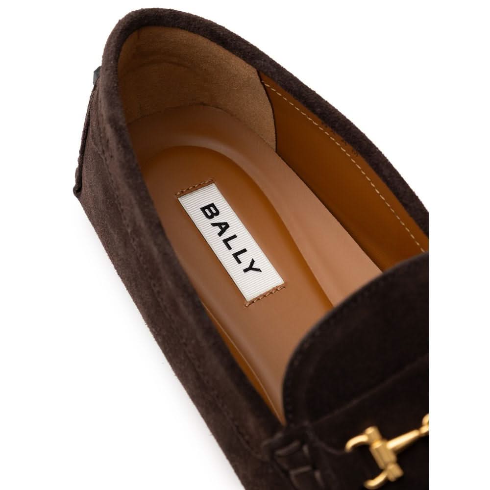 Bally Brown Leather Moccassin Shoes