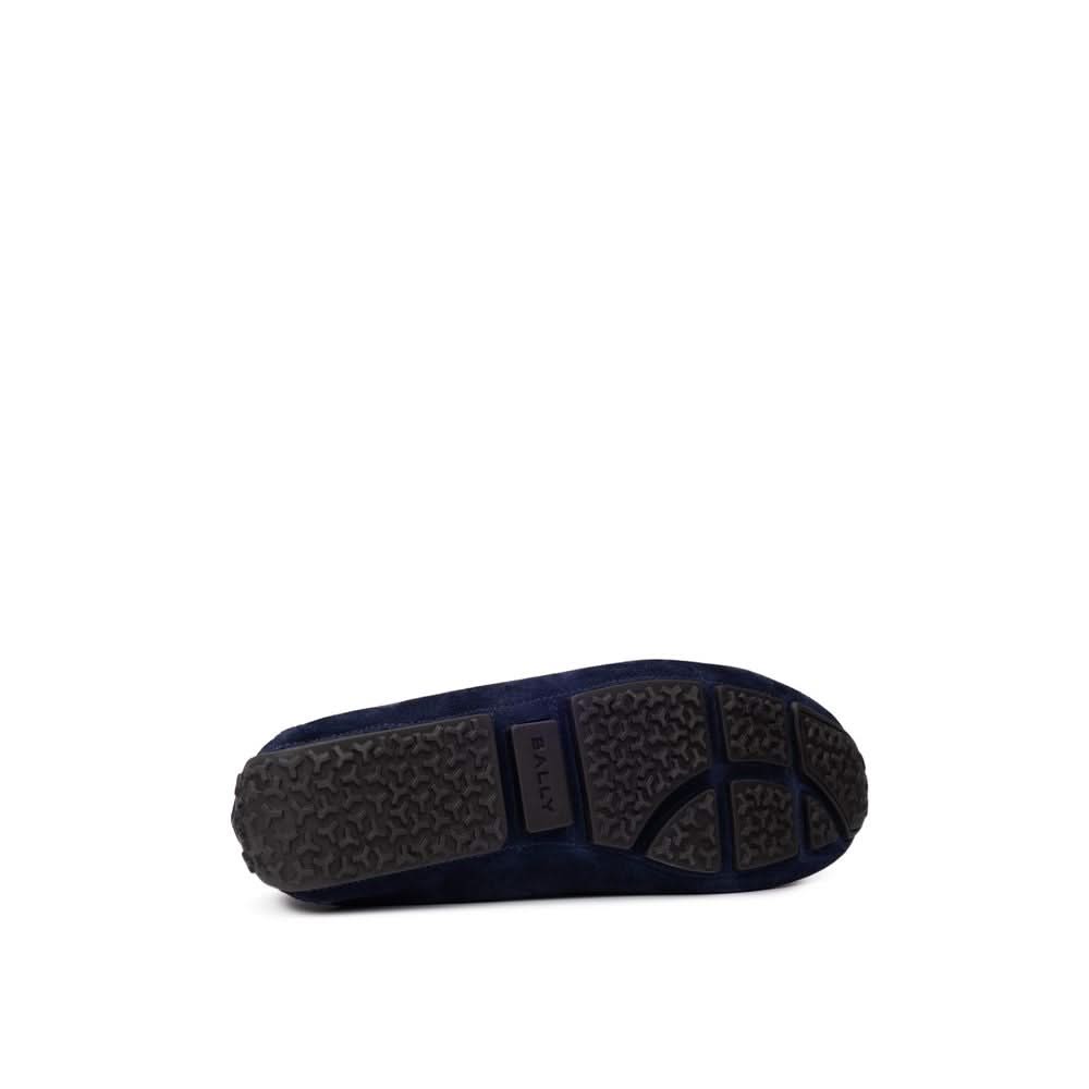 Bally Blue Leather Moccassin