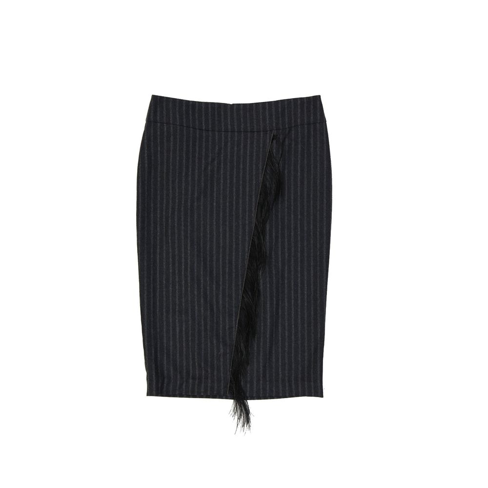 Brunello Cucinelli Wool Striped Skirt