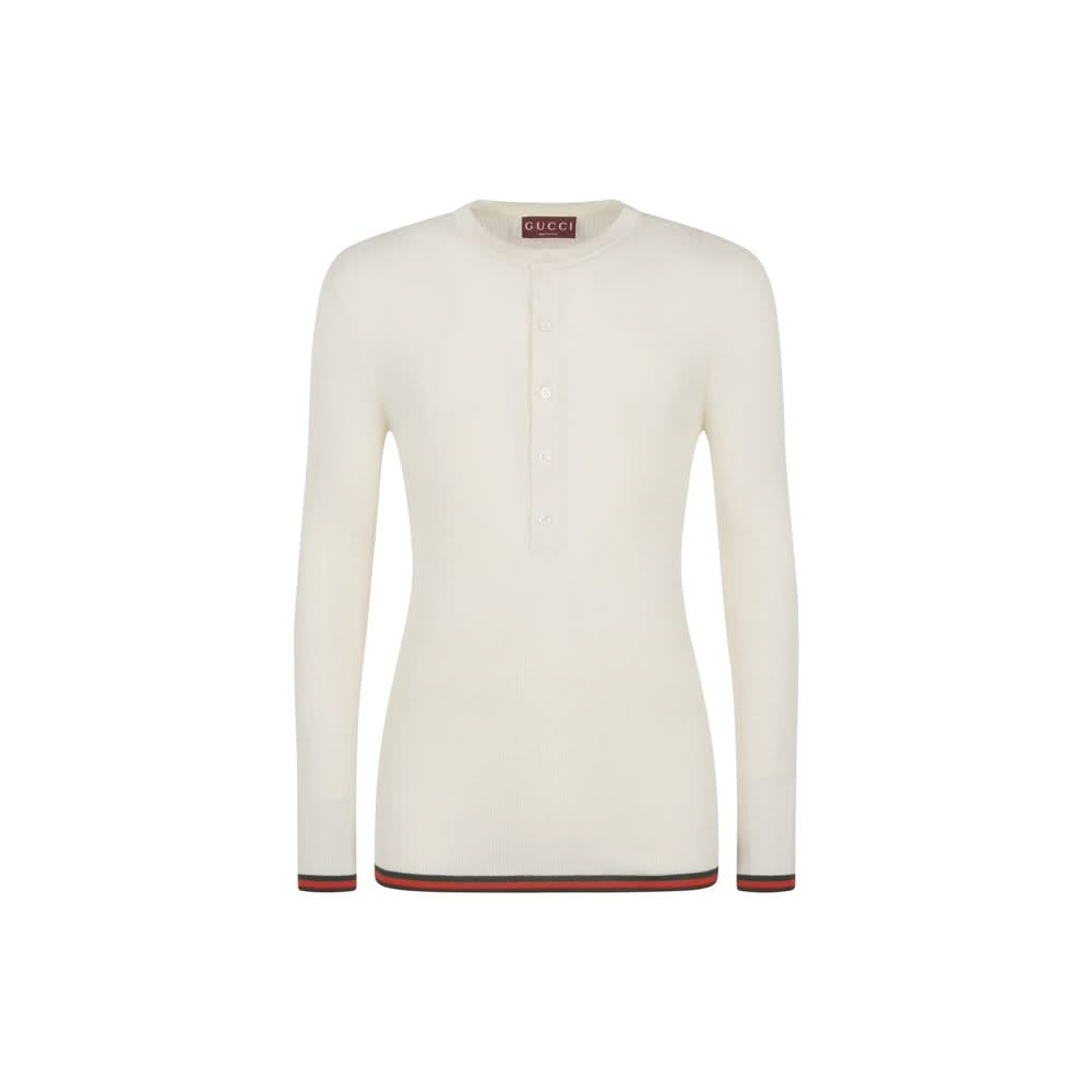 Gucci Ribbed-Knit Silk T-Shirt
