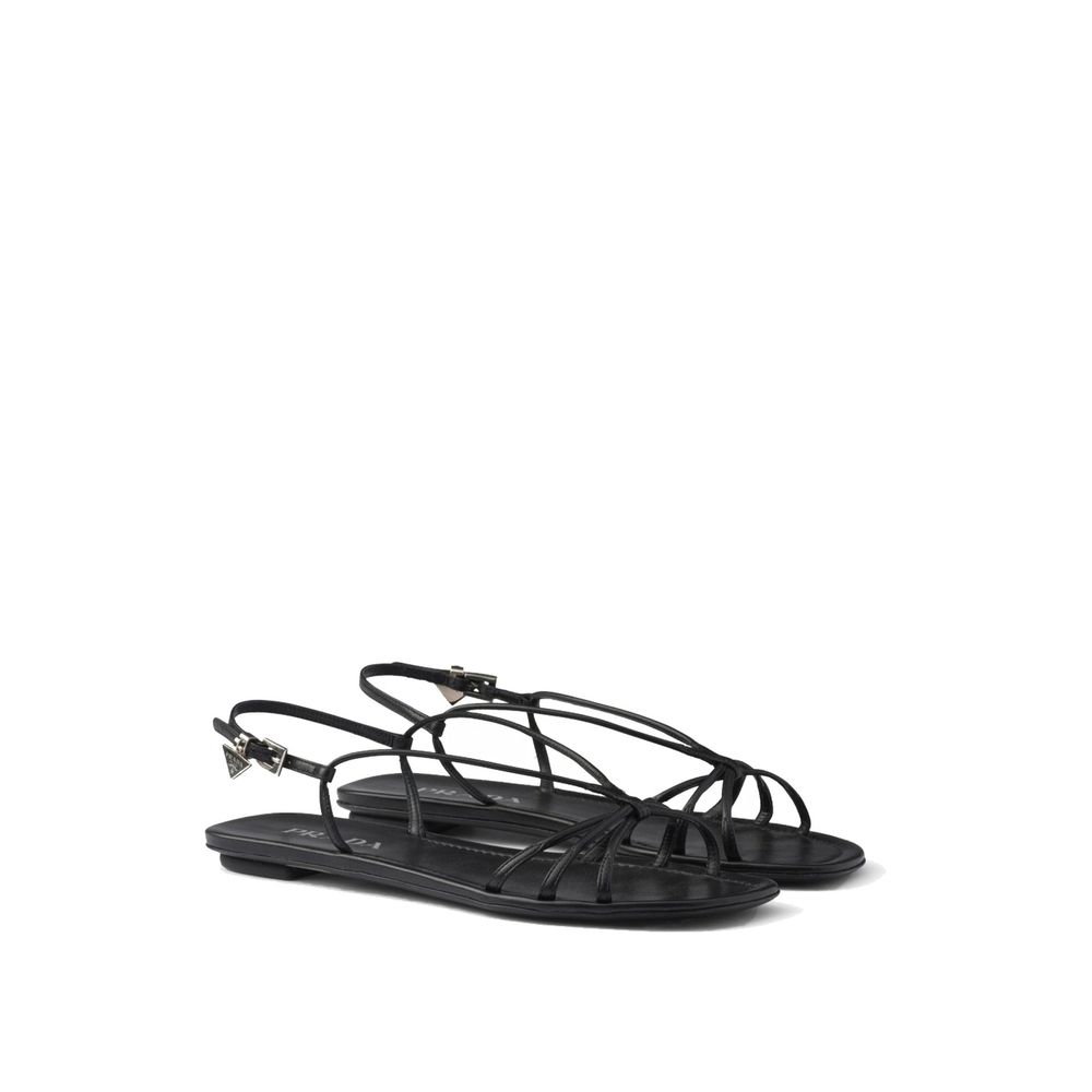 Prada Leather Flat Sandalss