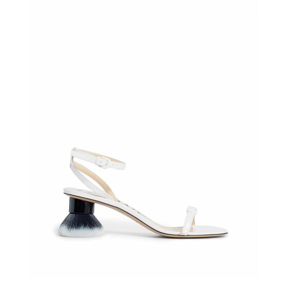 Loewe Petal Brush Leather Sandalss
