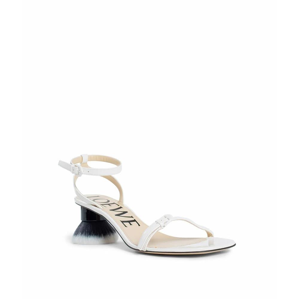 Loewe Petal Brush Leather Sandalss