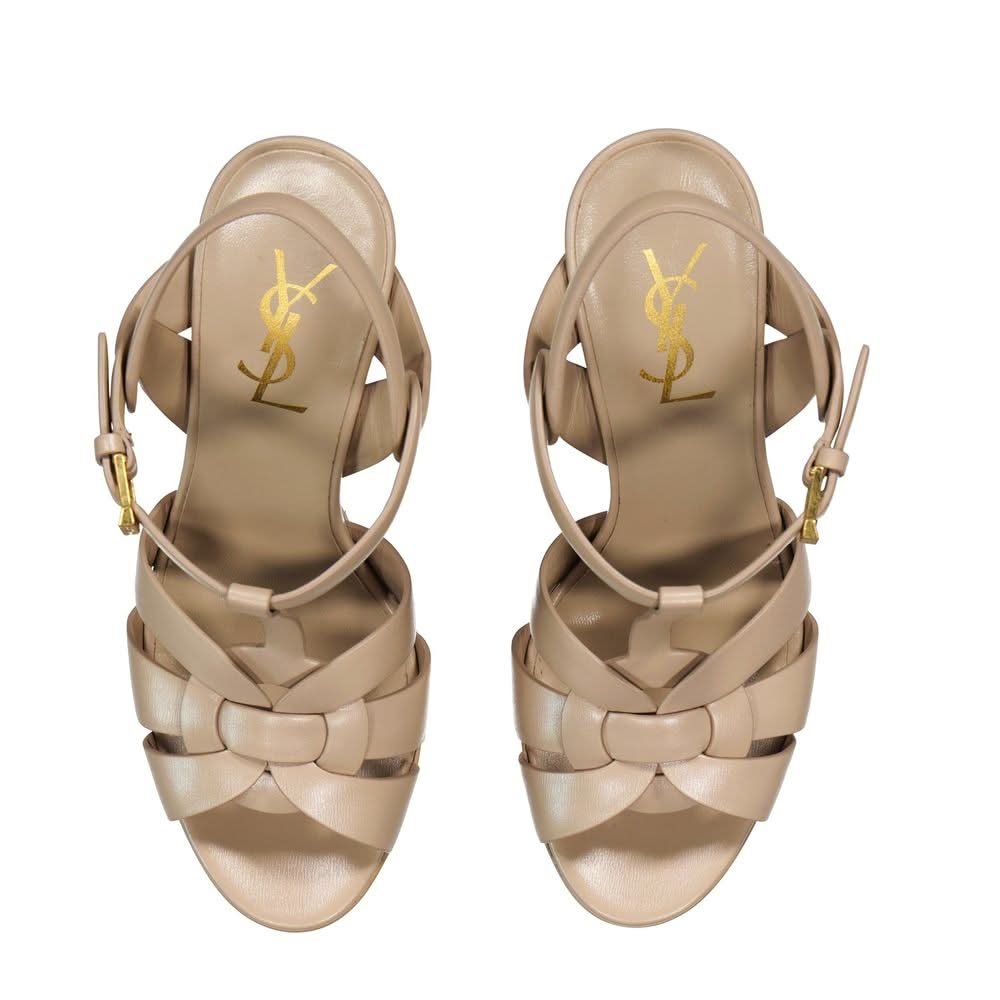 Saint Laurent Tribute Leather Sandalss