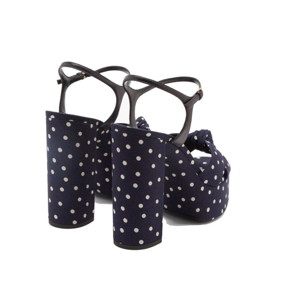Saint Laurent Bianca Polka-Dot Sandalss