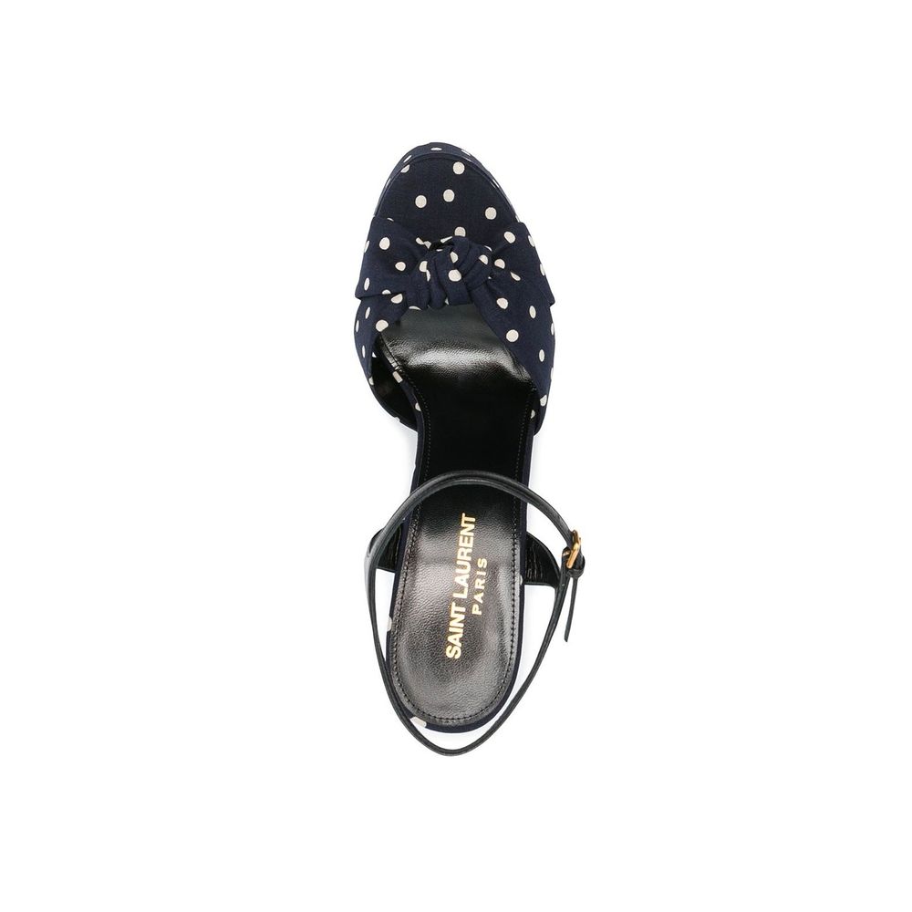 Saint Laurent Bianca Polka-Dot Sandalss