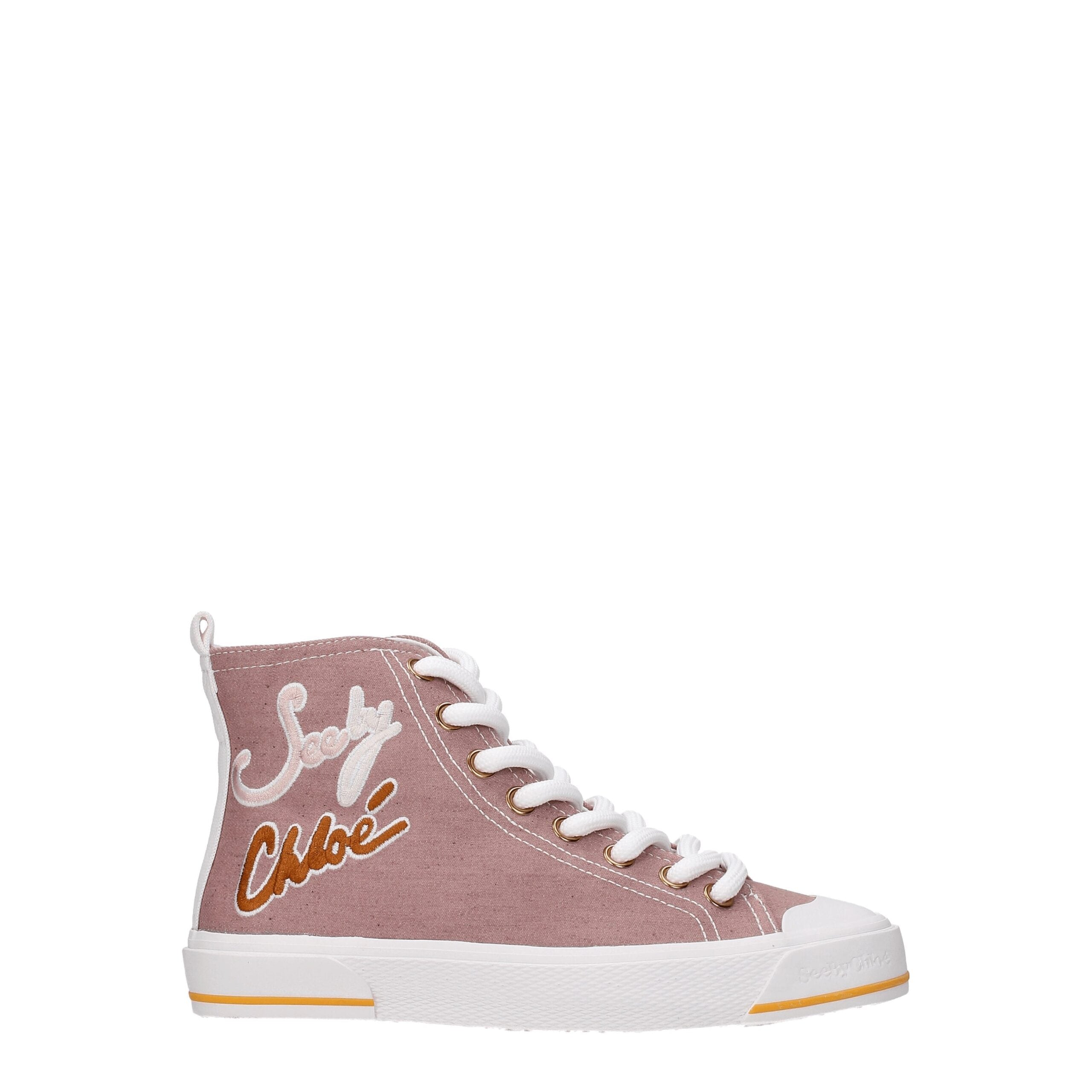 See By Chloé Pink Fabric Sneakers