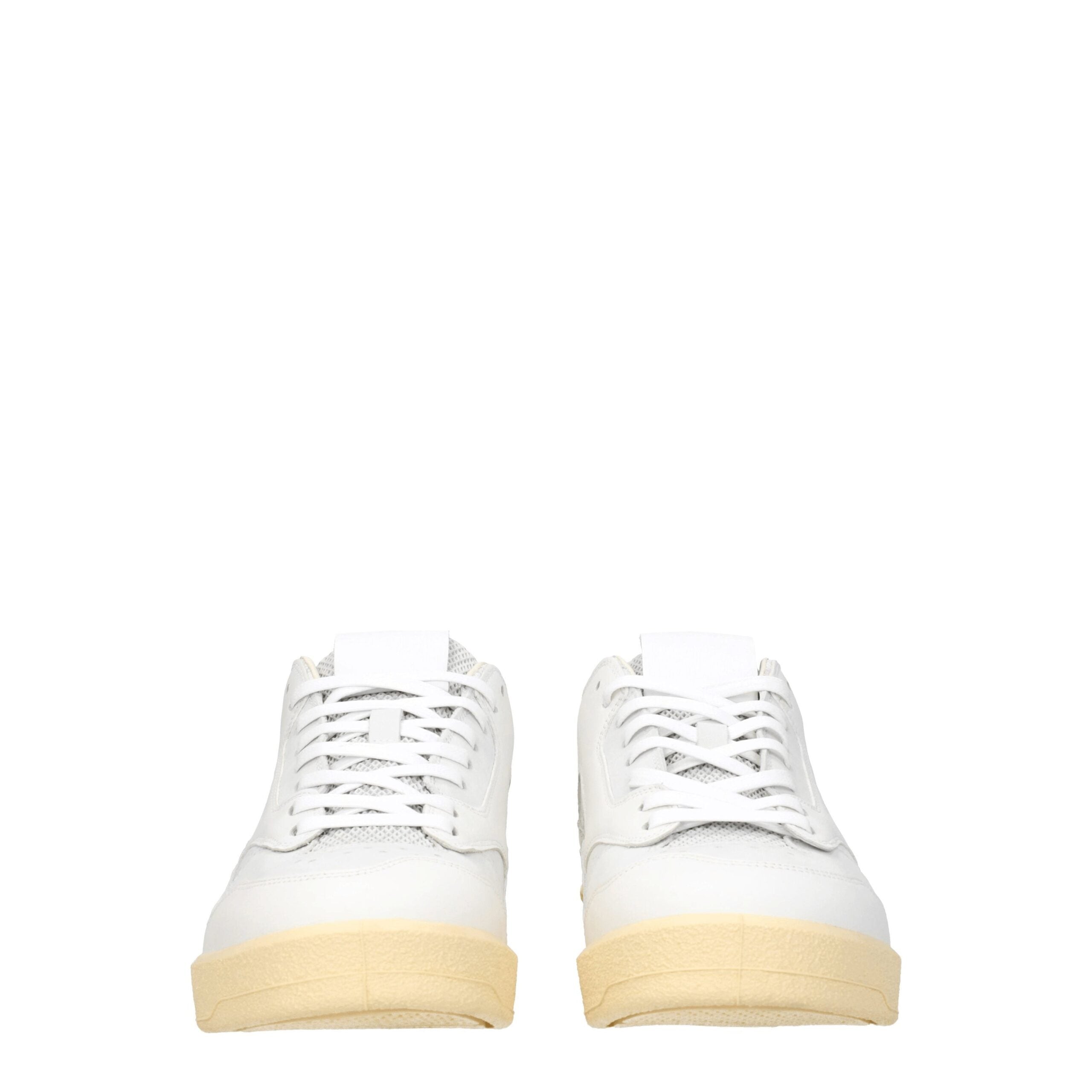 Jil Sander White Leather Low Top Sneakers